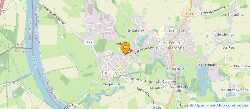 localisation de l'entreprise PARTAGE ESPOIR à SAINT-DIDIER-SUR-CHALARONNE