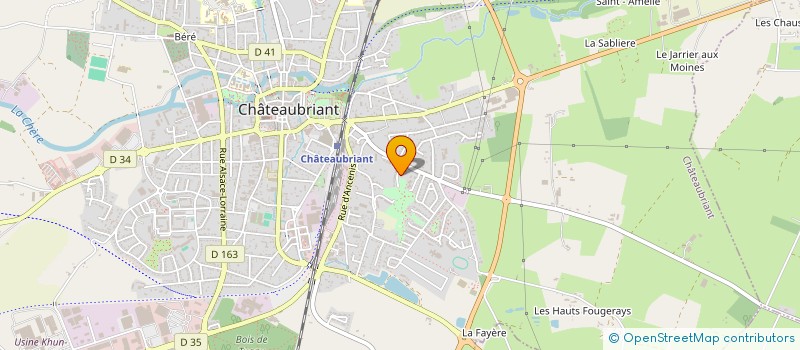 localisation de l'entreprise PARTAGE ET APPRENTISSAGE DE LA MUSIQUE !  CHATEAUBRIANT