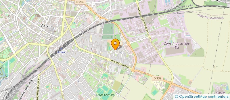 localisation de l'entreprise PARTAGE ET CREATIONS à ARRAS