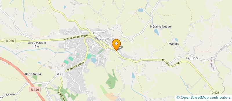 localisation de l'entreprise PARTAGE ET SOLIDARITE à PUYLAURENS