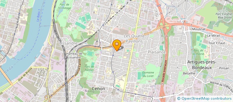 localisation de l'entreprise PARTAGE LUDIK  CENON