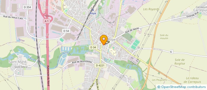 localisation de l'entreprise PARTAGE SECOURISME80  ROYE