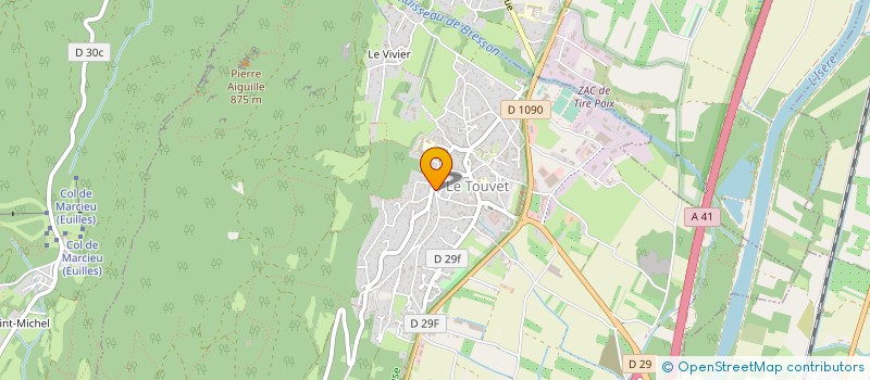 localisation de l'entreprise PARTAGEM à LE TOUVET