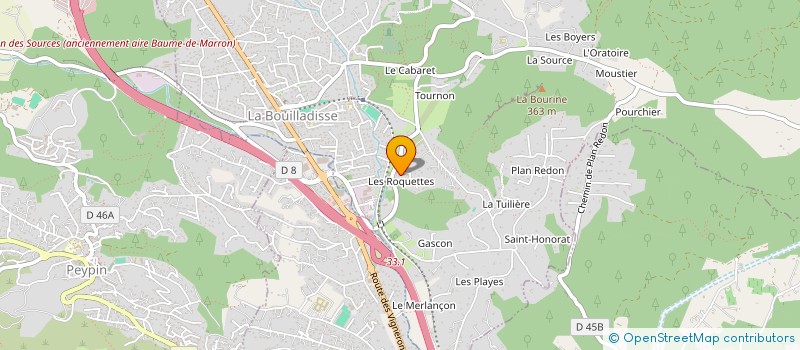 localisation de l'entreprise PARTAGER  LA BOUILLADISSE