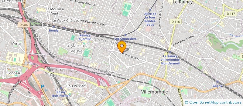 localisation de l'entreprise PARTAIDE à VILLEMOMBLE
