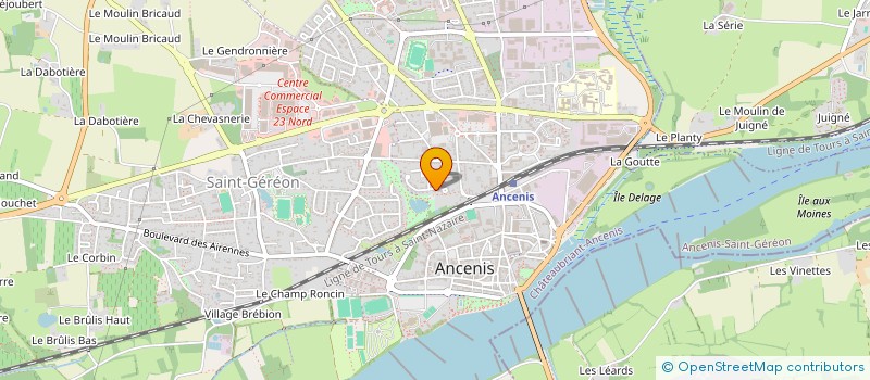 localisation de l'entreprise PARTAPROF à ANCENIS-SAINT-GEREON