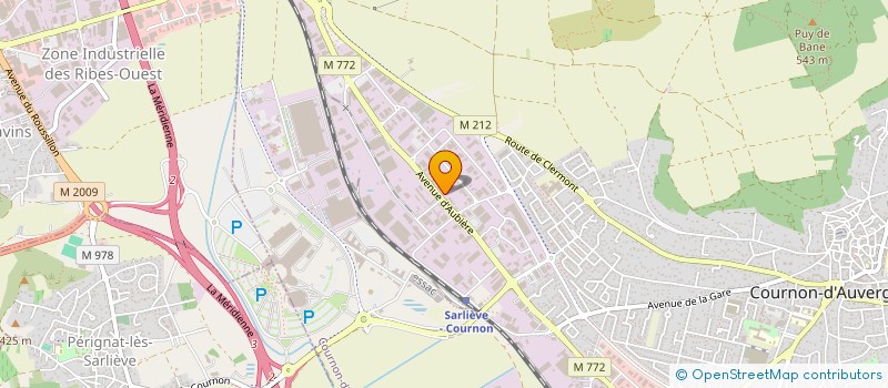 localisation de l'entreprise PARTAUTO  COURNON-D'AUVERGNE
