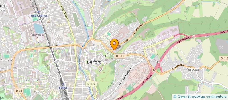 localisation de l'entreprise PARTECO à BELFORT
