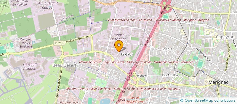 localisation de l'entreprise PARTEDIS BOIS MATERIAUX à MERIGNAC