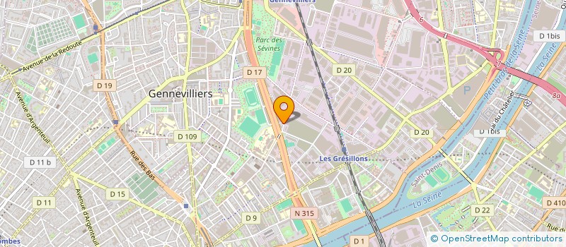 localisation de l'entreprise PARTENA à GENNEVILLIERS