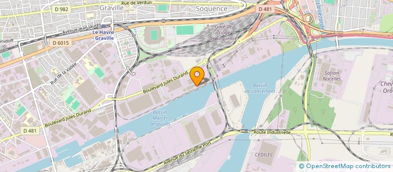 localisation de l'entreprise PARTENAIR CARGO à LE HAVRE