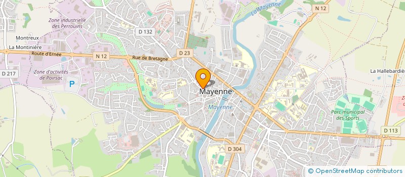 localisation de l'entreprise PARTENAIRE BEAUTE  MAYENNE