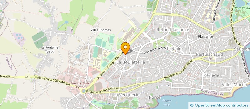 localisation de l'entreprise PARTENAIRE ETANCHEITE à SAINT-NAZAIRE