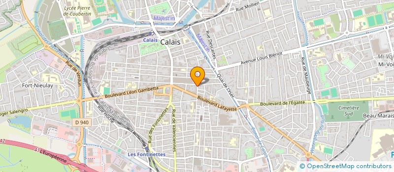 localisation de l'entreprise PARTENAIRE INSERTION FORMATION à CALAIS