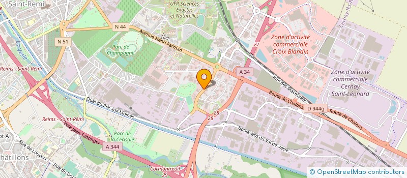localisation de l'entreprise PARTENAIRE INTERNATIONAL SERVICES à REIMS