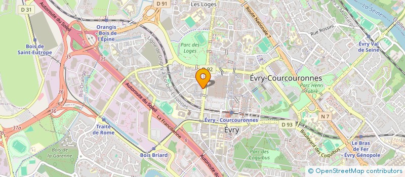 localisation de l'entreprise PARTENAIRE PREVENTION INTERVENTION CONSEIL à EVRY-COURCOURONNES