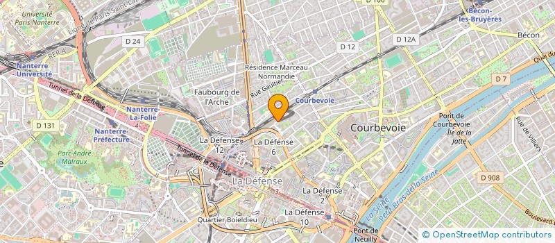 localisation de l'entreprise PARTENAIRE SECURITE à COURBEVOIE