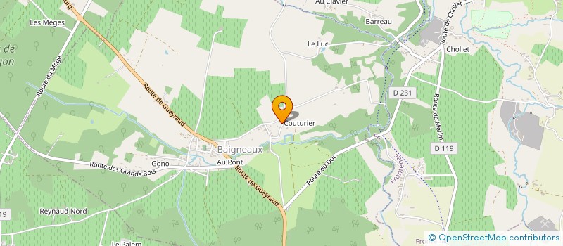 localisation de l'entreprise PARTENAIRE VIGNOBLES à BAIGNEAUX