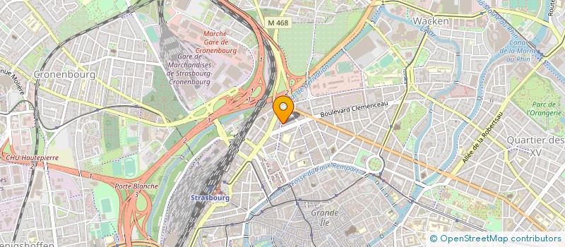 localisation de l'entreprise PARTENAIRES ORGANIS RALLYES INTERENTREP à STRASBOURG