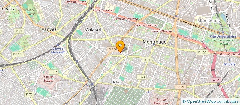 localisation de l'entreprise PARTENARIAT 92 5 à MONTROUGE
