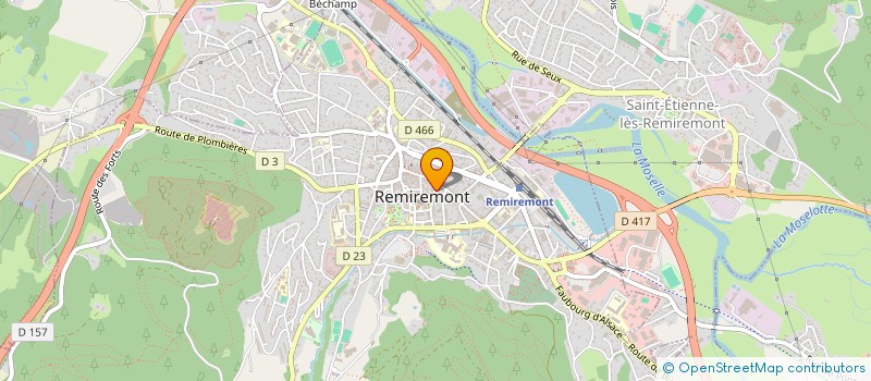 localisation de l'entreprise PARTENARIATS DES ASSOCIATIONS CULTURELLES, CITOYENNES ET TERRITORIALES  REMIREMONT