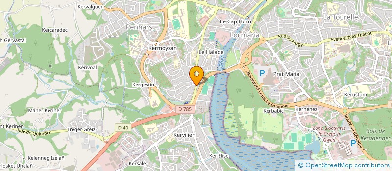 localisation de l'entreprise PARTENERS à QUIMPER