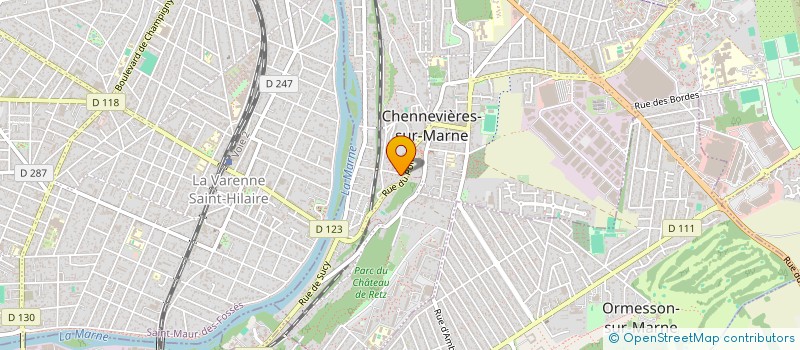 localisation de l'entreprise PARTERREX à CHENNEVIERES-SUR-MARNE