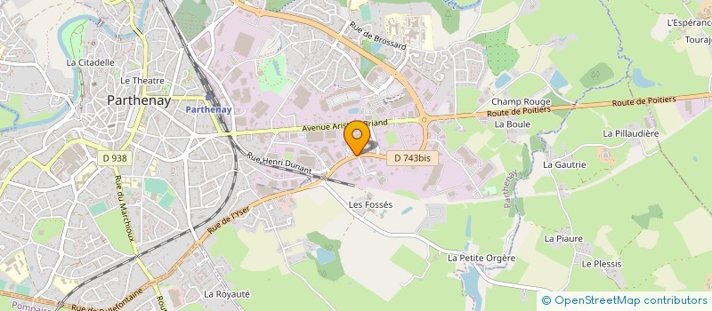 localisation de l'entreprise PARTHENAY AUTO BILAN à PARTHENAY