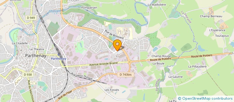 localisation de l'entreprise PARTHENAY DISTRIBUTION à PARTHENAY