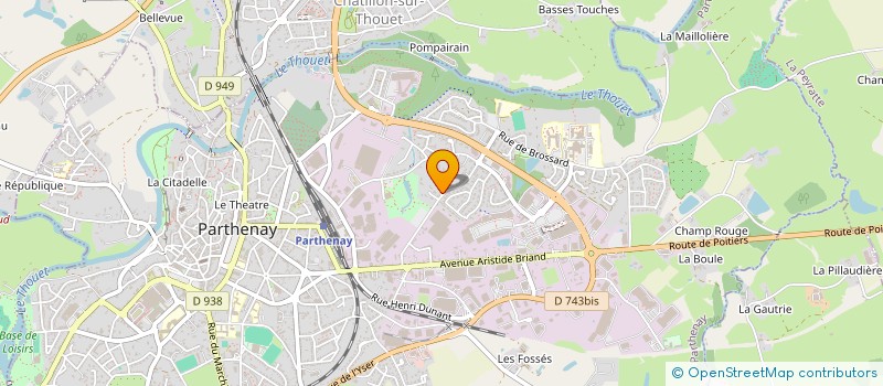 localisation de l'entreprise PARTHENAY LITERIE à PARTHENAY