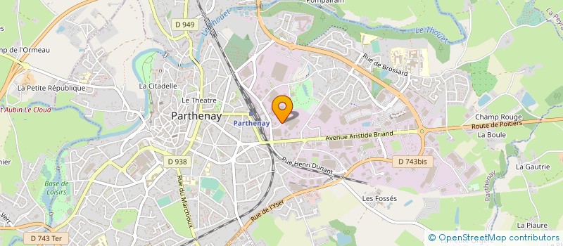localisation de l'entreprise PARTHENAY VOLAILLES à PARTHENAY