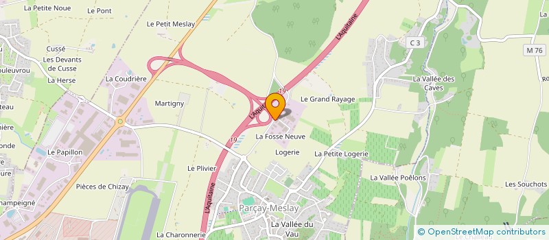 localisation de l'entreprise PARTICIPATION FINANCEMENT INDUSTRIELLE  PARCAY-MESLAY