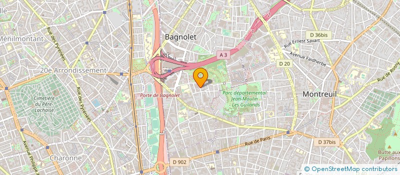 localisation de l'entreprise PARTICULES FINES à BAGNOLET