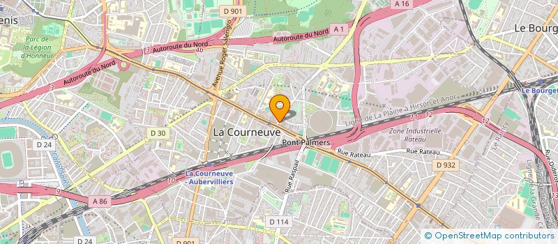 localisation de l'entreprise PARTIR DE RIEN à LA COURNEUVE