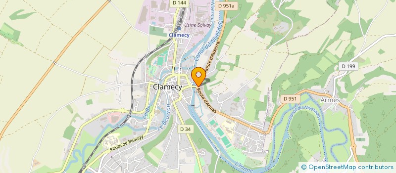 localisation de l'entreprise PARTNER à CLAMECY