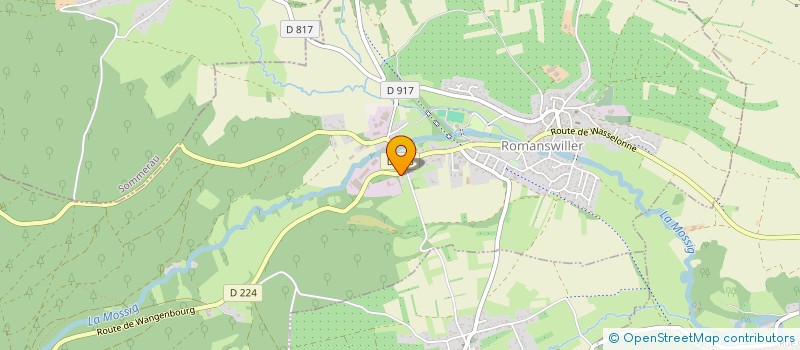 localisation de l'entreprise PARTNER BOIS à ROMANSWILLER