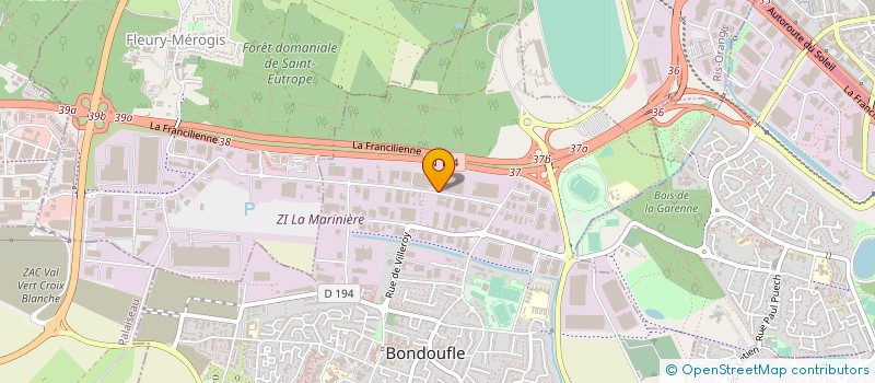 localisation de l'entreprise PARTOUT à BONDOUFLE