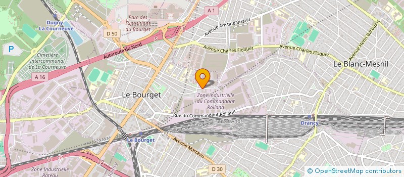 localisation de l'entreprise PARTOUT EXPRESS à LE BOURGET