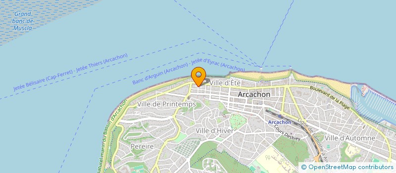 localisation de l'entreprise PARTS MARINE 33  ARCACHON