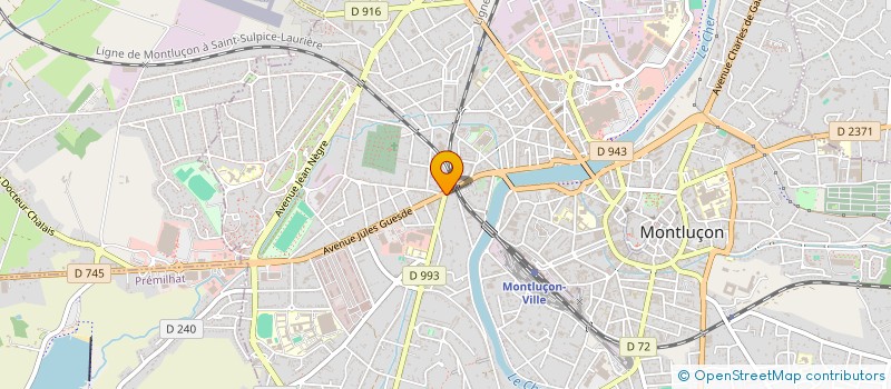 localisation de l'entreprise PARTSAUTO  MONTLUCON