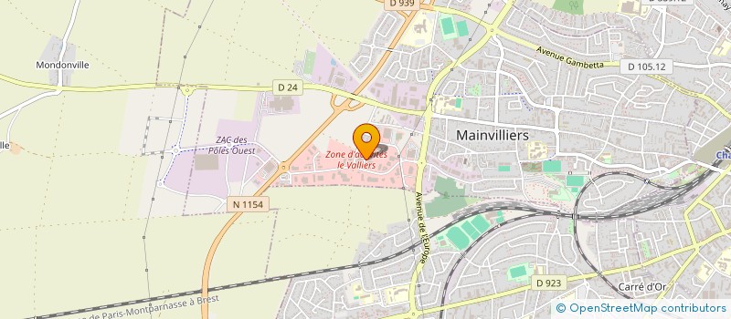 localisation de l'entreprise PARTSERVICE à MAINVILLIERS