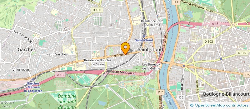 localisation de l'entreprise PARTYPRIS à SAINT-CLOUD