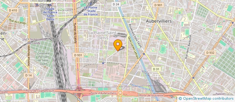 localisation de l'entreprise PARURE D'OR à AUBERVILLIERS