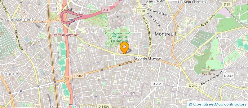 localisation de l'entreprise PARURE DE FEMMES à MONTREUIL