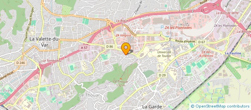 localisation de l'entreprise PARVATY AMEUBLEMENT à LA VALETTE-DU-VAR