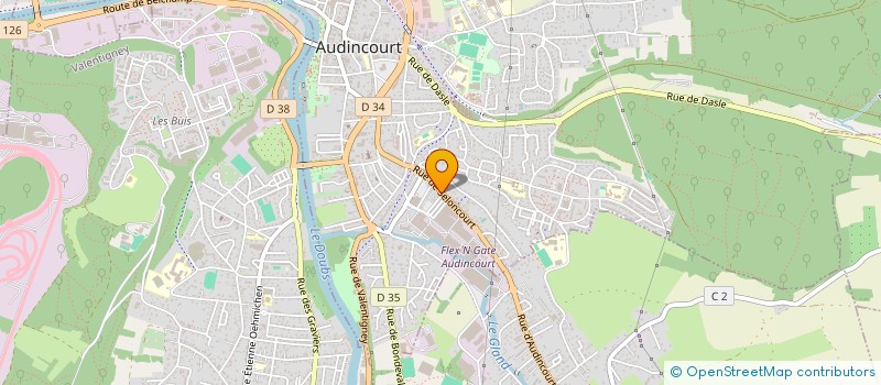 localisation de l'entreprise PARVIER  AUDINCOURT