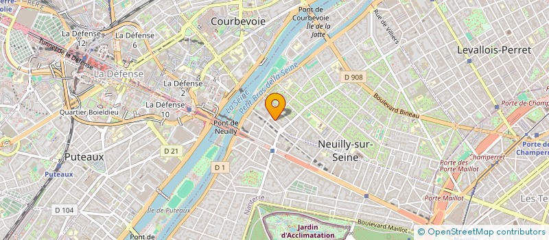 localisation de l'entreprise PARVIN'S à NEUILLY-SUR-SEINE