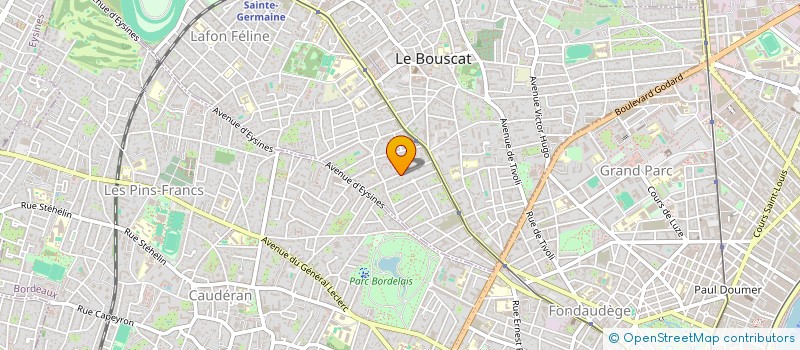 localisation de l'entreprise PAS  LE BOUSCAT