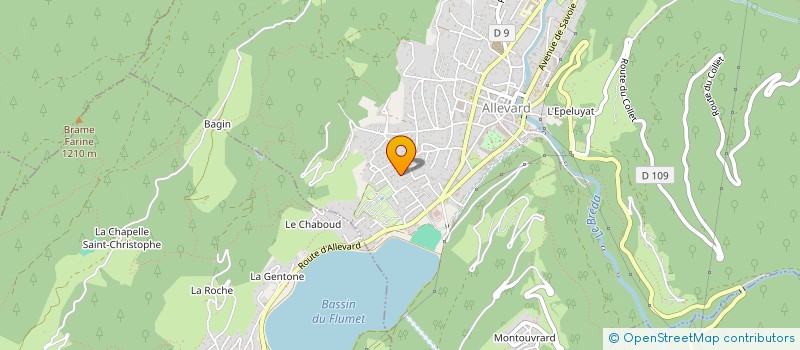 localisation de l'entreprise PAS-VU PAS-PRIS  ALLEVARD