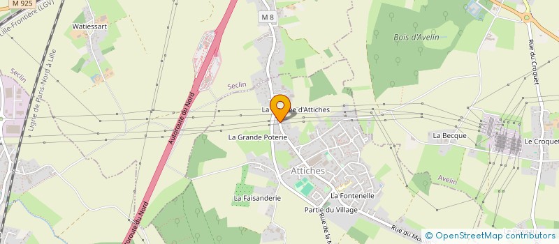 localisation de l'entreprise PASBECQ  ATTICHES